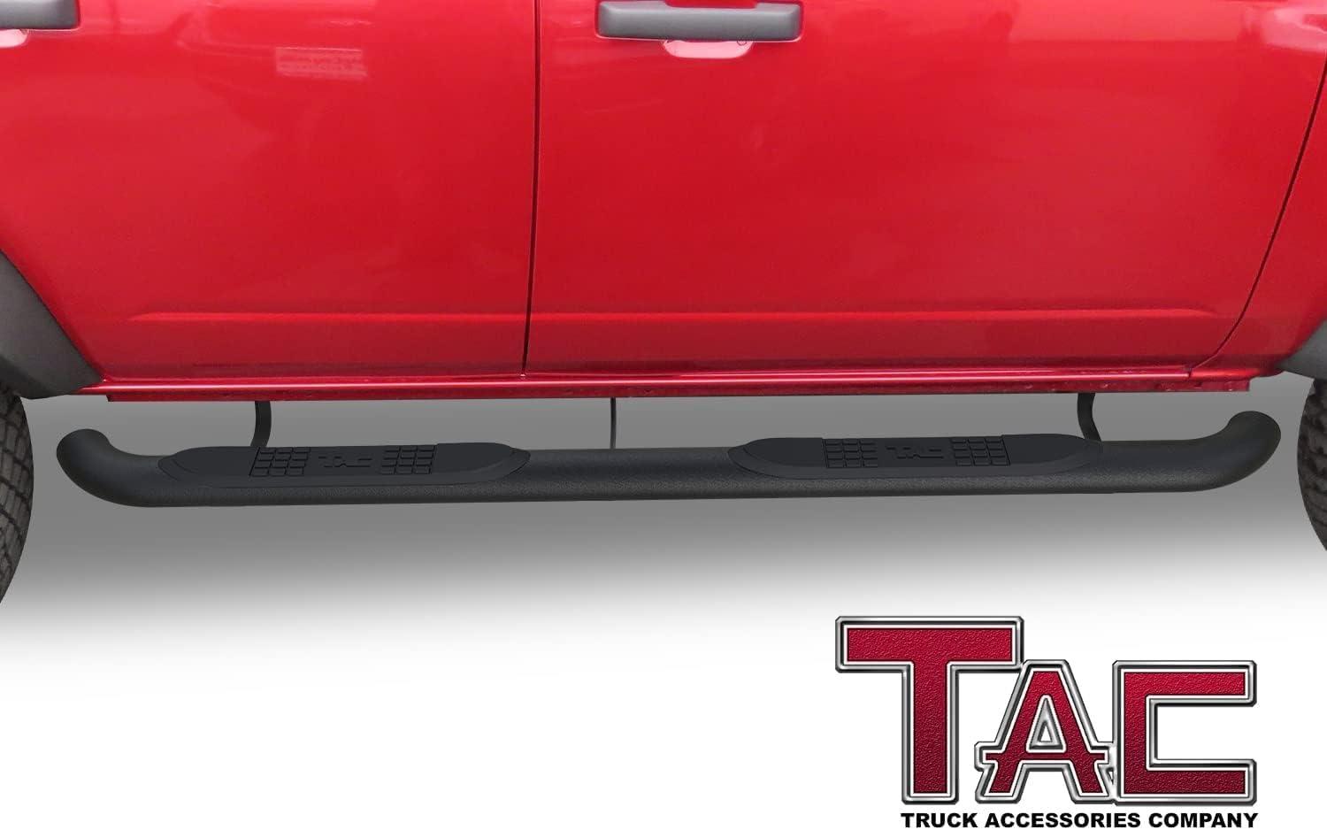 imageTAC 3 Texture Black Side Steps Running Boards Fit 20212024 Ford Bronco 4 Door Not for Bronco Sport SUV 3 Texture Black Side Bars Nerf Bars Off Road Accessories 2pcs3 inch Heavy Texture