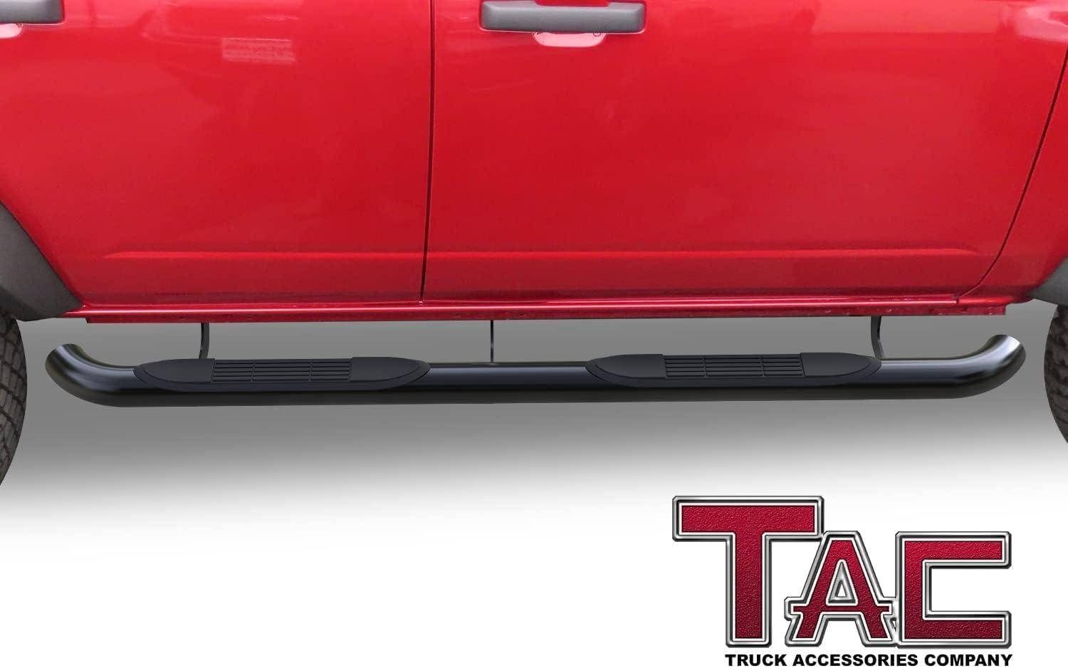 imageTAC 3 Texture Black Side Steps Running Boards Fit 20212024 Ford Bronco 4 Door Not for Bronco Sport SUV 3 Texture Black Side Bars Nerf Bars Off Road Accessories 2pcs3 inch Black