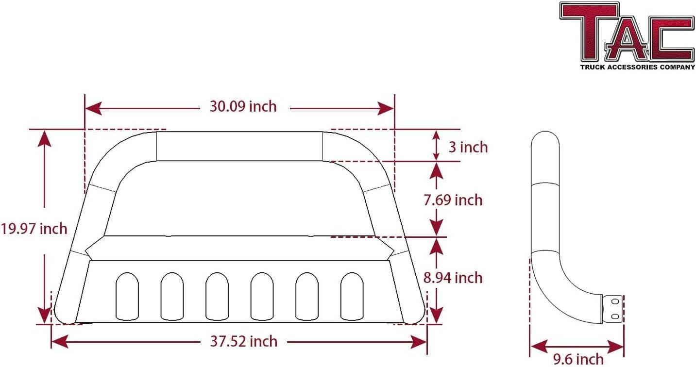 imageTAC Bull Bar Custom Fit 20152022 Chevy Colorado Exclude ZR2  20152022 GMC Canyon Pickup Truck 3 inches Black Front Brush Bumper Guard Grille Guard Push Guard Off Road Automotive AccessoriesTubular Style Black