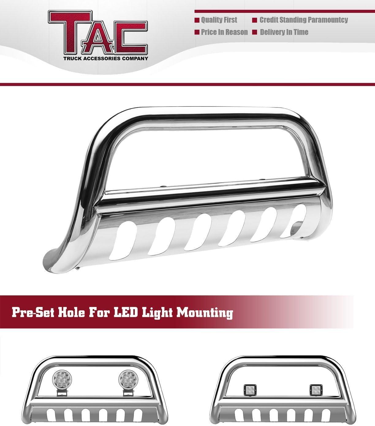 imageTAC Bull Bar for 20042018 Ford F150 Pickup Truck Excl Heritage Edition and 1014 F150 Raptor Models  20032017 Ford Expedition SUV 3 Stainless Steel Front Bumper Grille Guard Brush Guard