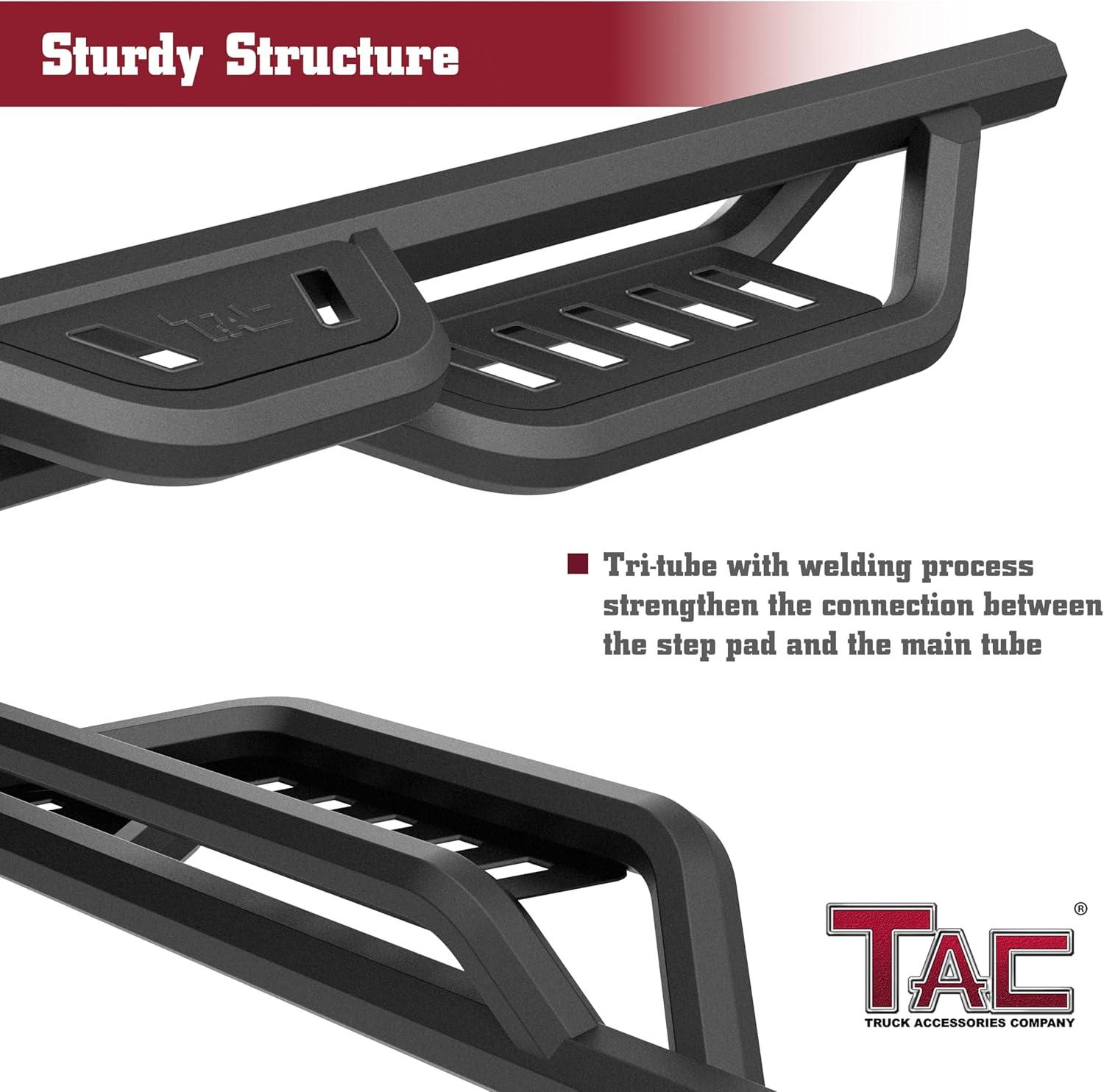 imageTAC Gen5HD Running Boards WT 4quotDrop Compatible with 20052025 Nissan Frontier Crew Cab Truck Side Steps Nerf Bar TwoStair 2 pcs