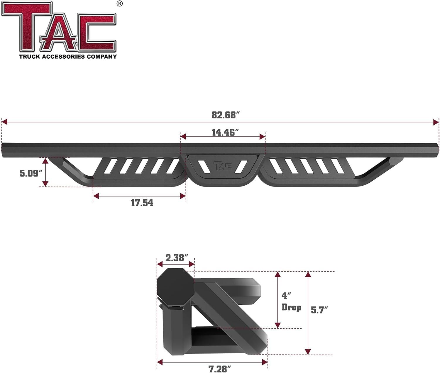 imageTAC Gen5HD Running Boards WT 4quotDrop Compatible with 20092018 Ram1500 Crew Cab 20102025 Ram2500350045005500 Crew CabExcl Chassis Cab Diesel Models Truck Side Steps Nerf Bar TwoStair