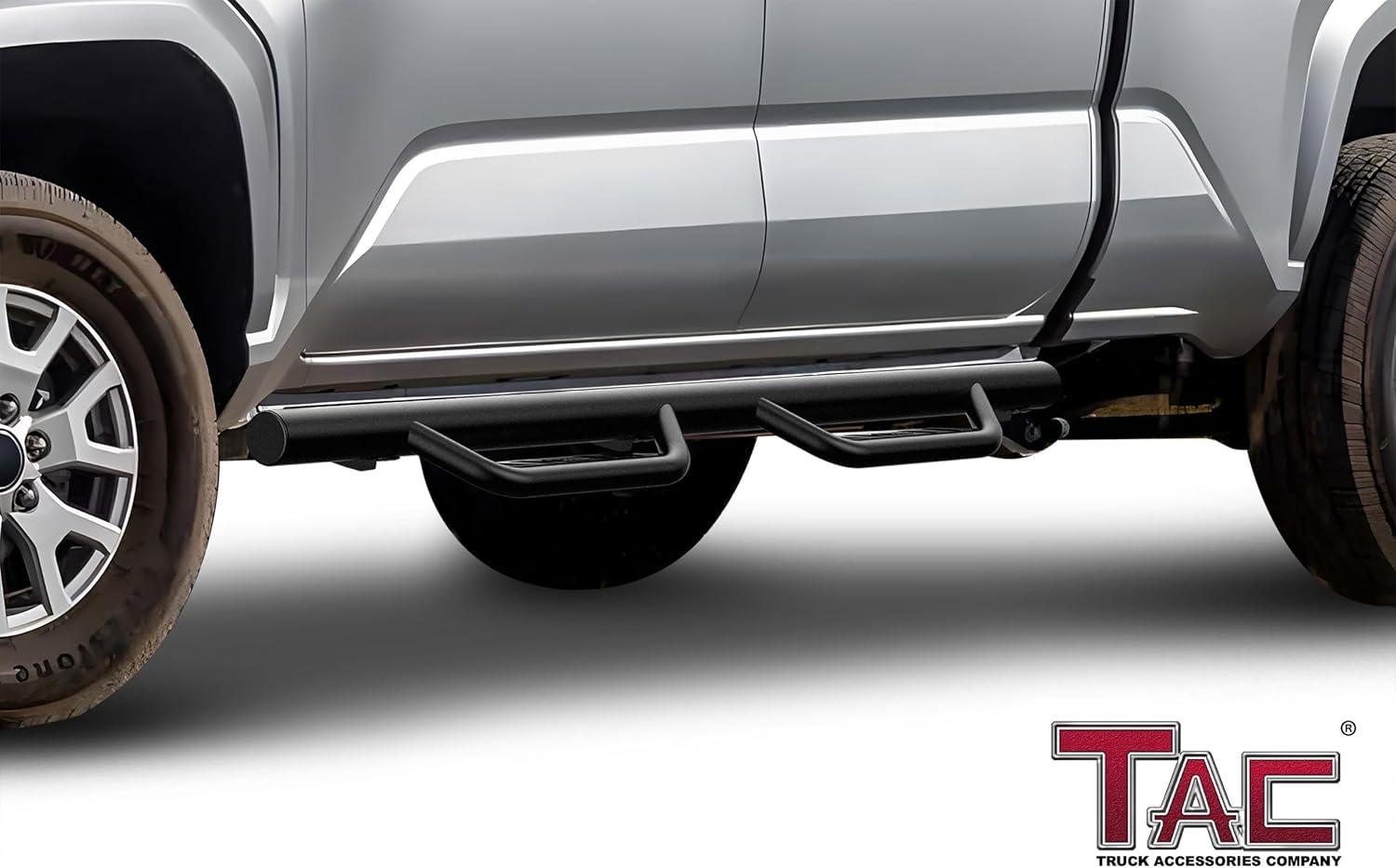 imageTAC Gen5HD Running Boards WT 4quotDrop Compatible with 20242025 Toyota Tacoma Double Cab Incl Hybrid Model Truck Side Steps Nerf Bar TwoStair 2 pcsEDS