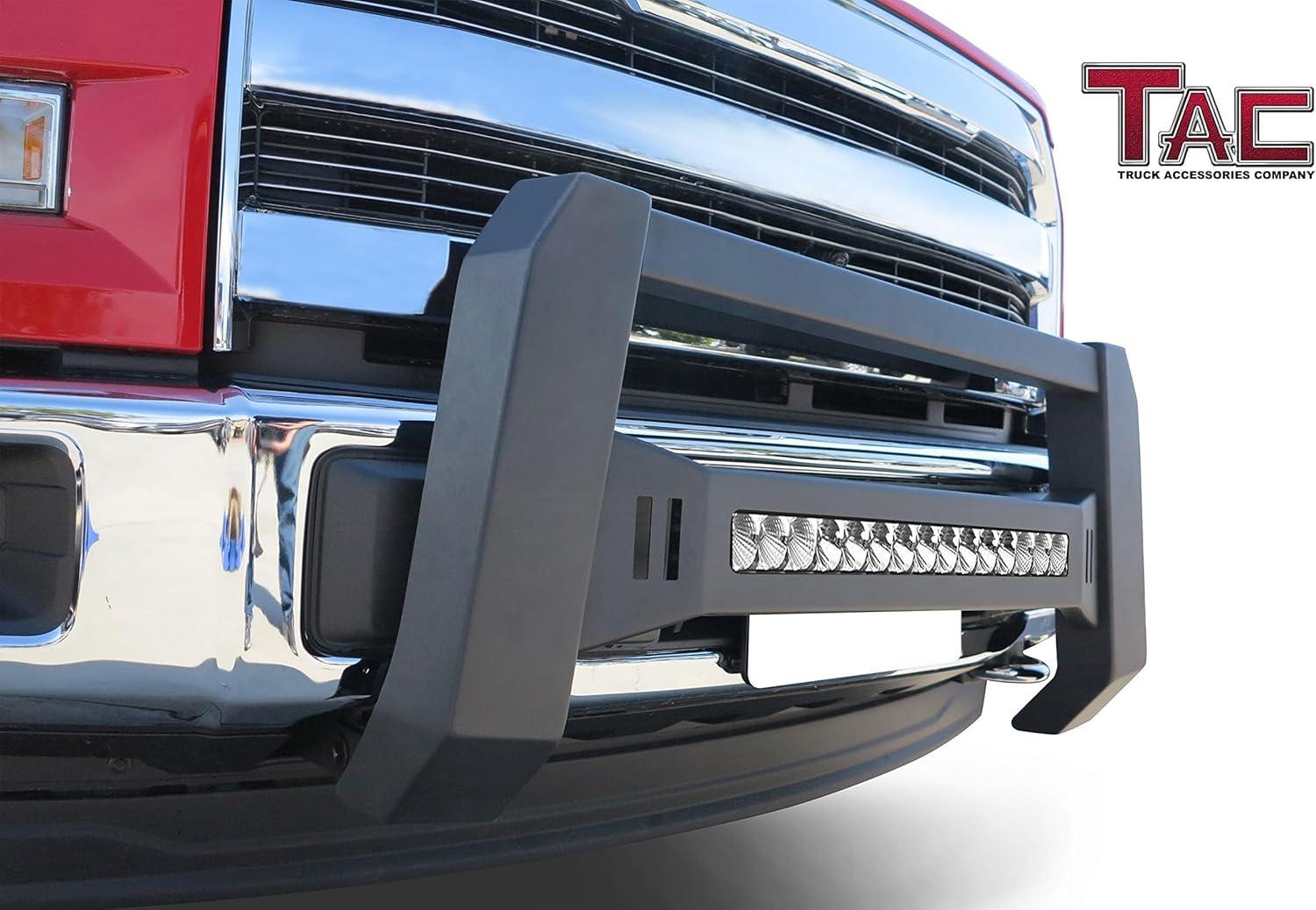 imageTAC Modular Bull Bar Fit 20042025 Ford F150 Exclude Heritage EditionAll F150 Raptor models20202022 Diesel Models20222025 F150 Lightning EV Fine Textured LED Version