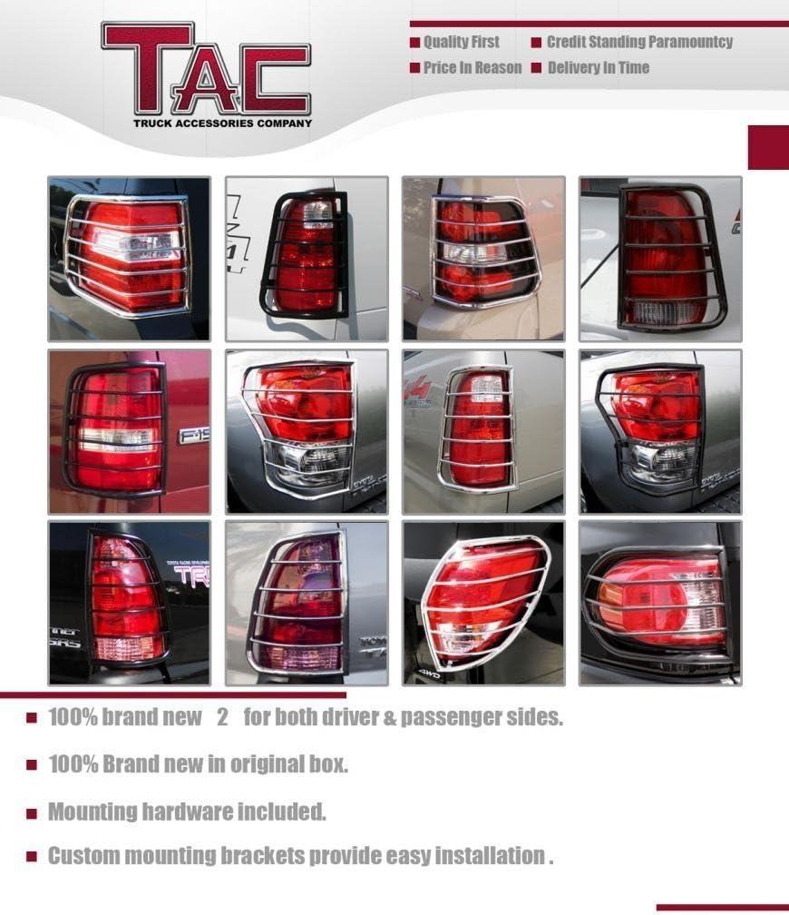 imageTAC Rear Tail Light Guards Fit 19992016 Ford F250F350F450F550 Super Duty TLG Black Taillight  1 Pair