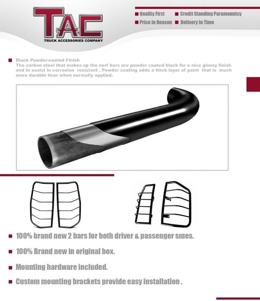 imageTAC Rear Tail Light Guards Fit 19992016 Ford F250F350F450F550 Super Duty TLG Black Taillight  1 Pair