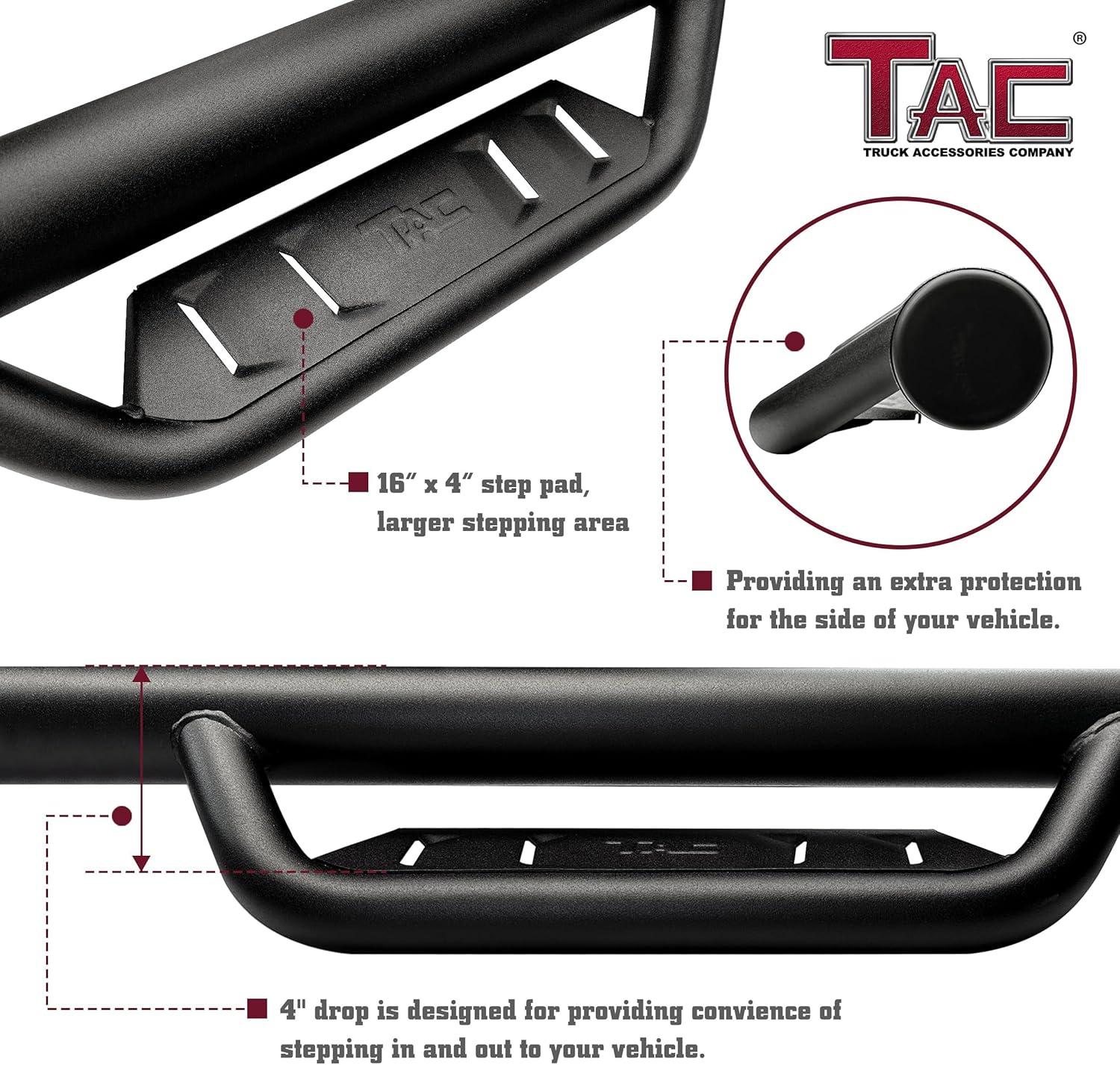 imageTAC Running Boards Compatible with 20092018 RAM1500 Crew Cab  20192024 RAM1500 Classic  20102025 RAM25003500 Crew Cab  4quot Drop Side Steps Nerf Bars Pickup Truck Accessories