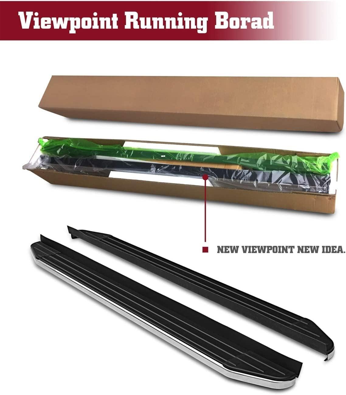 imageTAC Running Boards Compatible with 20212023 Ford Bronco Sport SUV 55 Aluminum Black Side Steps Nerf Bars Step Rails Exterior Accessories 2 PiecesAluminum Style