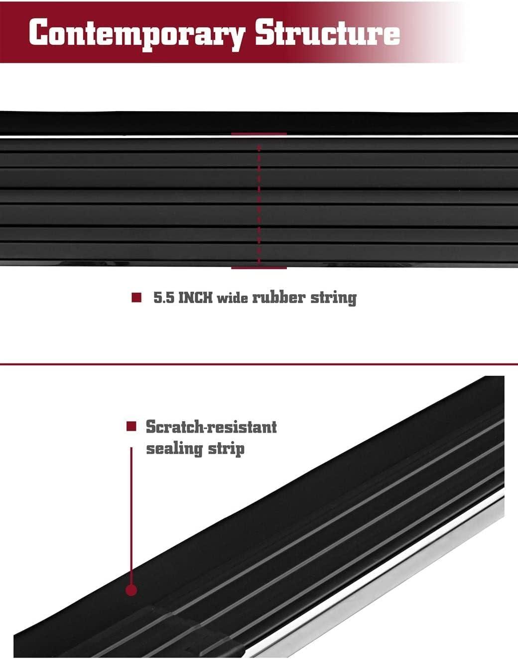 imageTAC Running Boards Compatible with 20212023 Ford Bronco Sport SUV 55 Aluminum Black Side Steps Nerf Bars Step Rails Exterior Accessories 2 PiecesAluminum Style