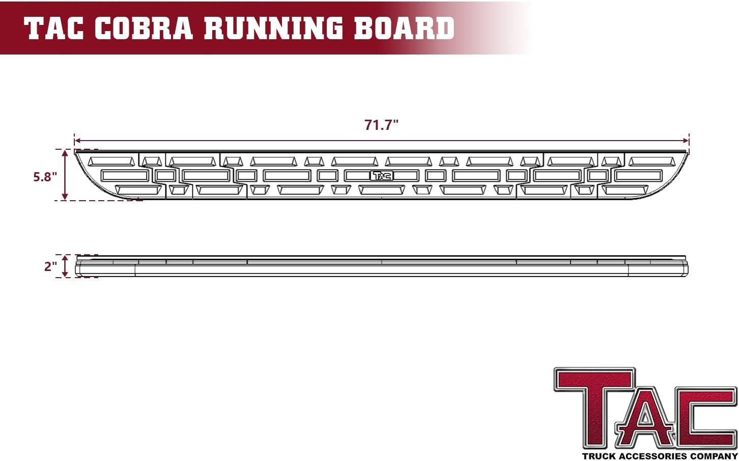imageTAC Running Boards Fit 20112019 Ford Explorer SUV Aluminum Black Side Steps Nerf Bars Step Rails Truck Pickup Rock Panel Off Road Exterior Accessories 2 Pieces Running BoardsCobra Running Boards