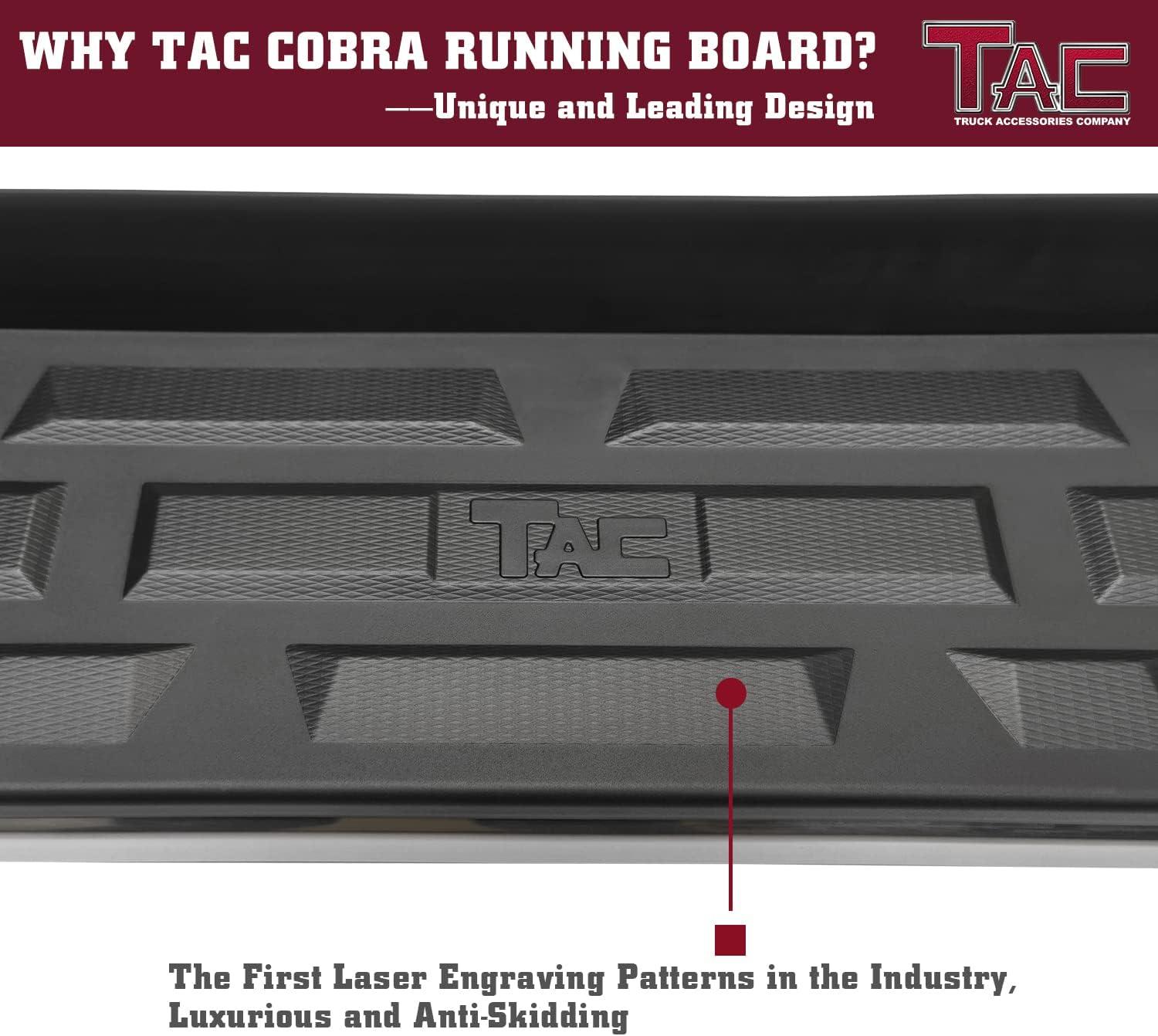 imageTAC Running Boards Fit 20112019 Ford Explorer SUV Aluminum Black Side Steps Nerf Bars Step Rails Truck Pickup Rock Panel Off Road Exterior Accessories 2 Pieces Running BoardsCobra Running Boards