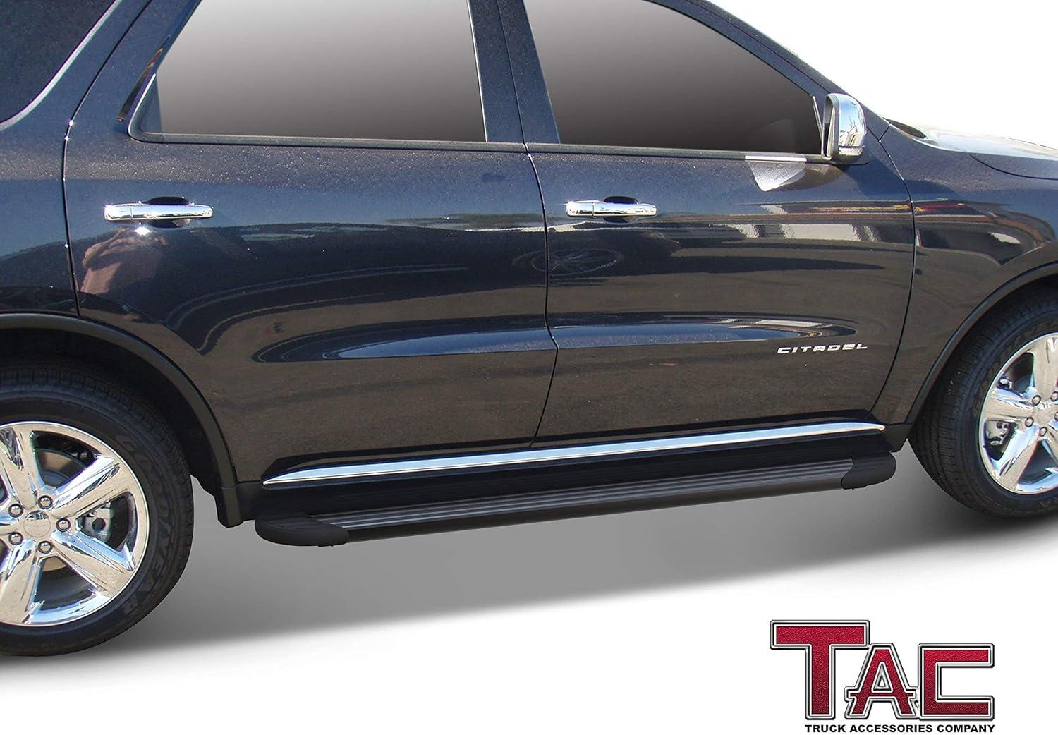 imageTAC Running Boards Fit 20112025 Dodge Durango Exclude RT GT GT Plus and SRT Models Aluminum SUV Black Side Steps Nerf Bars Step Rails Running Boards Off Road Exterior Accessories 2 Pieces