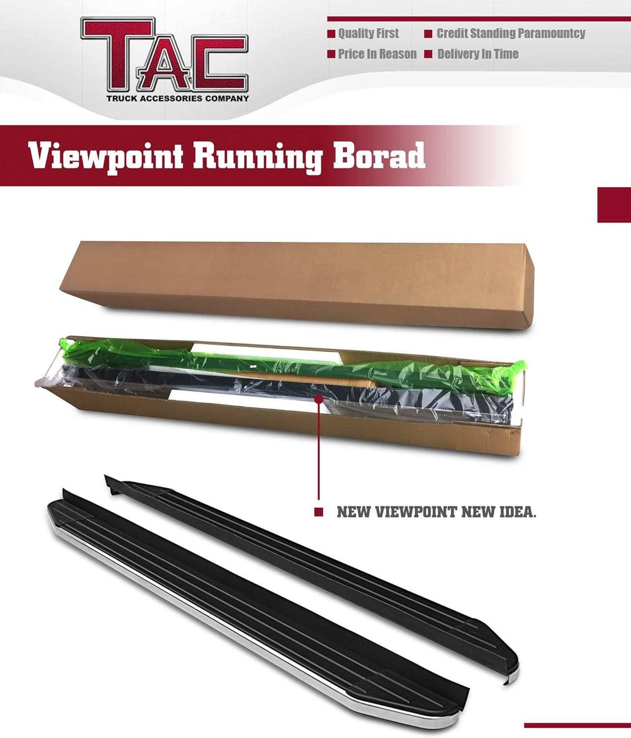 imageTAC Running Boards Fit 20112025 Dodge Durango Exclude RT GT GT Plus and SRT Models SUV Aluminum Black Side Steps Nerf Bars Step Rails Running Boards Off Road Exterior Accessories 2 Pieces