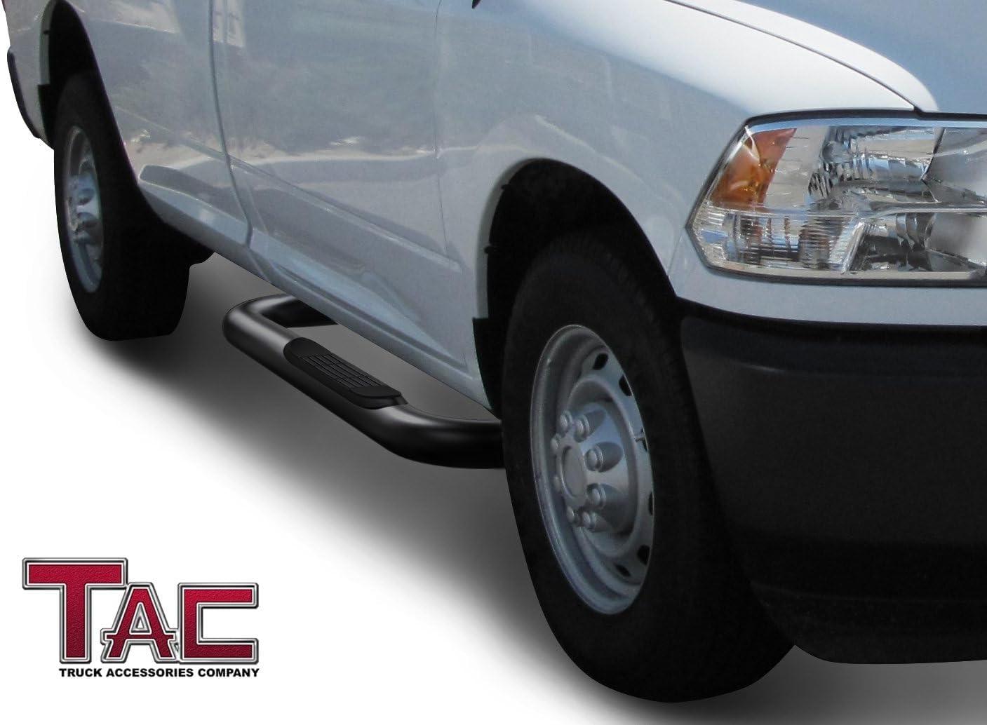 imageTAC Side Steps Fit 20092014 Ford F150 Regular Cab 3 inches Black Side Bars Nerf Bars Step Rails Running Boards Off Road Automotive Exterior Accessories 2 Pieces Running Boards