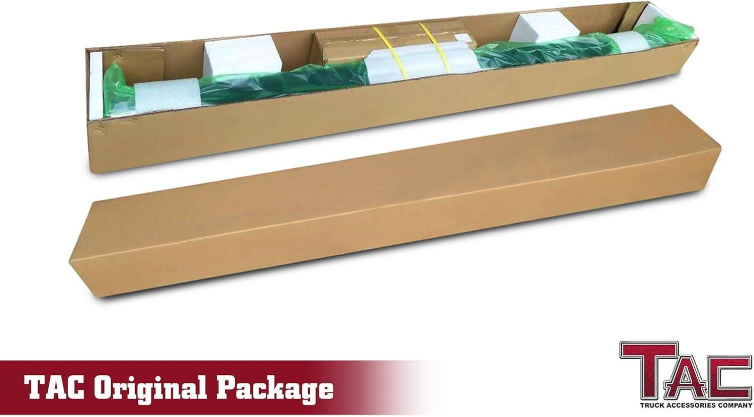 imageTAC Side Steps Fit 20152025 Chevy ColoradoGMC Canyon Crew Cab 90deg Bent Ends Pickup Truck 3quot Stainless Steel Side Bars Nerf Bars Running Boards Rock Panel Off Road Accessories 2 PiecesStainless Steel