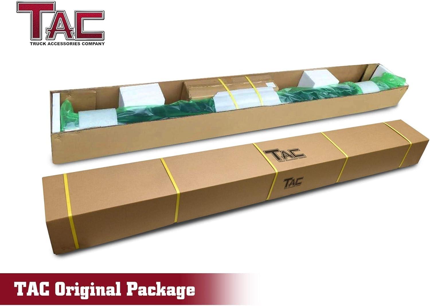 imageTAC Side Steps Fit 20152025 Chevy ColoradoGMC Canyon Crew Cab 90deg Bent Ends Pickup Truck 3quot Stainless Steel Side Bars Nerf Bars Running Boards Rock Panel Off Road Accessories 2 PiecesHeavy Texture