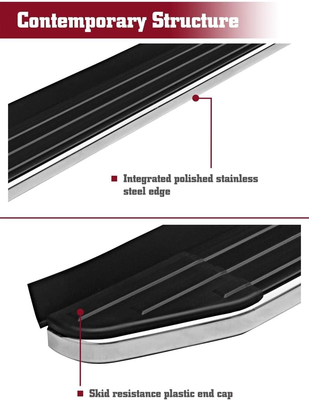 imageTAC Side Steps Fit 20202025 Ford Explorer SUV 55 Aluminum Black Side Bars Step Rails Nerf Bars Running Boards Off Road Automotive Exterior Accessories 2 Pieces Running BoardsViewpoint Running Boards