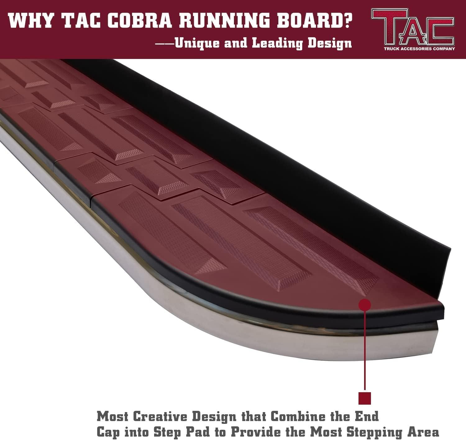 imageTAC Side Steps Fit 20202025 Ford Explorer SUV 55 Aluminum Black Side Bars Step Rails Nerf Bars Running Boards Off Road Automotive Exterior Accessories 2 Pieces Running BoardsCobra Running Boards