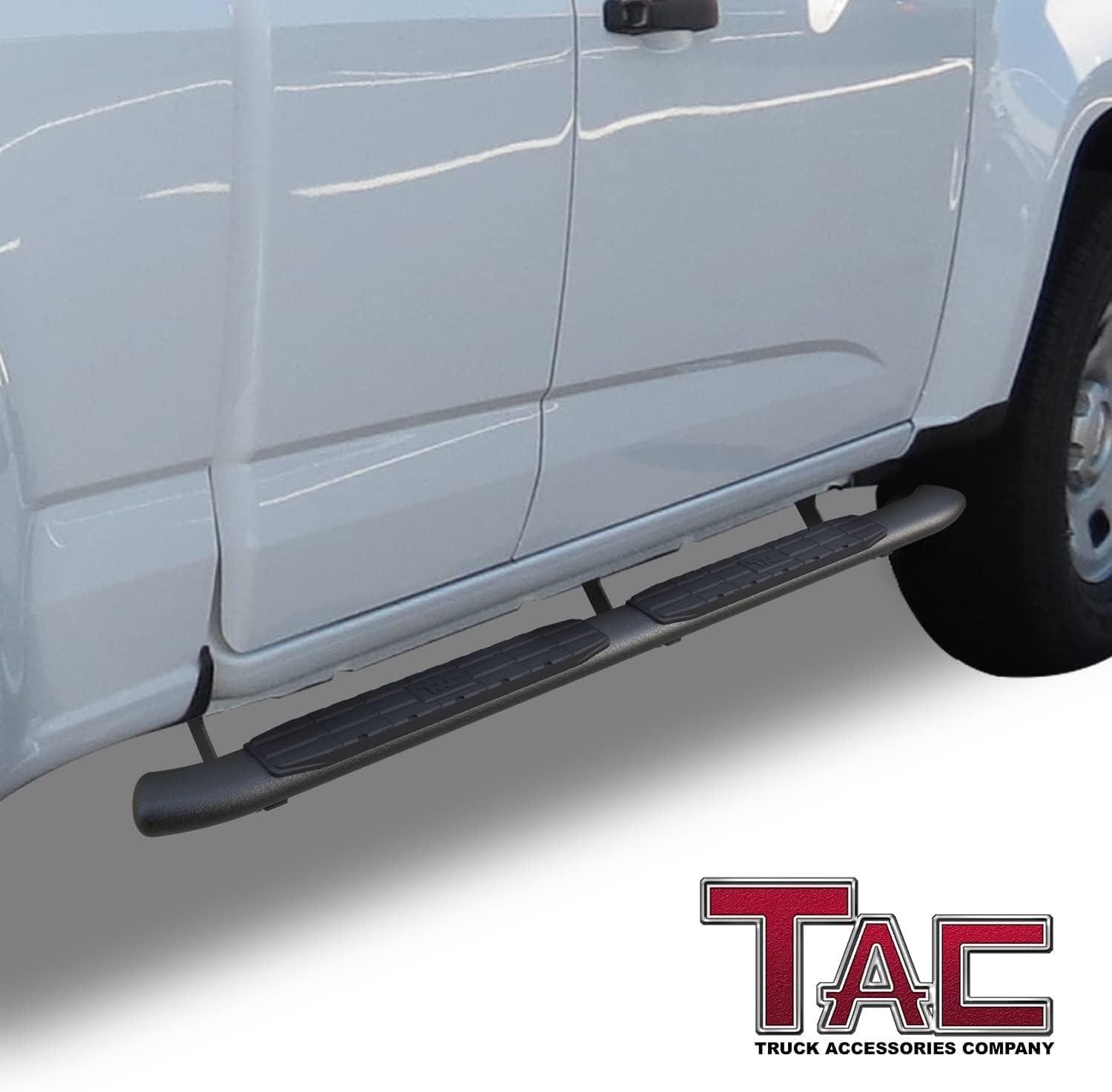 imageTAC Side Steps Running Boards Compatible with 20152022 Chevy ColoradoGMC Canyon Extended Cab Truck Pickup 425quot Texture Black Side Bars Nerf Bars Off Road Accessories 2pcs
