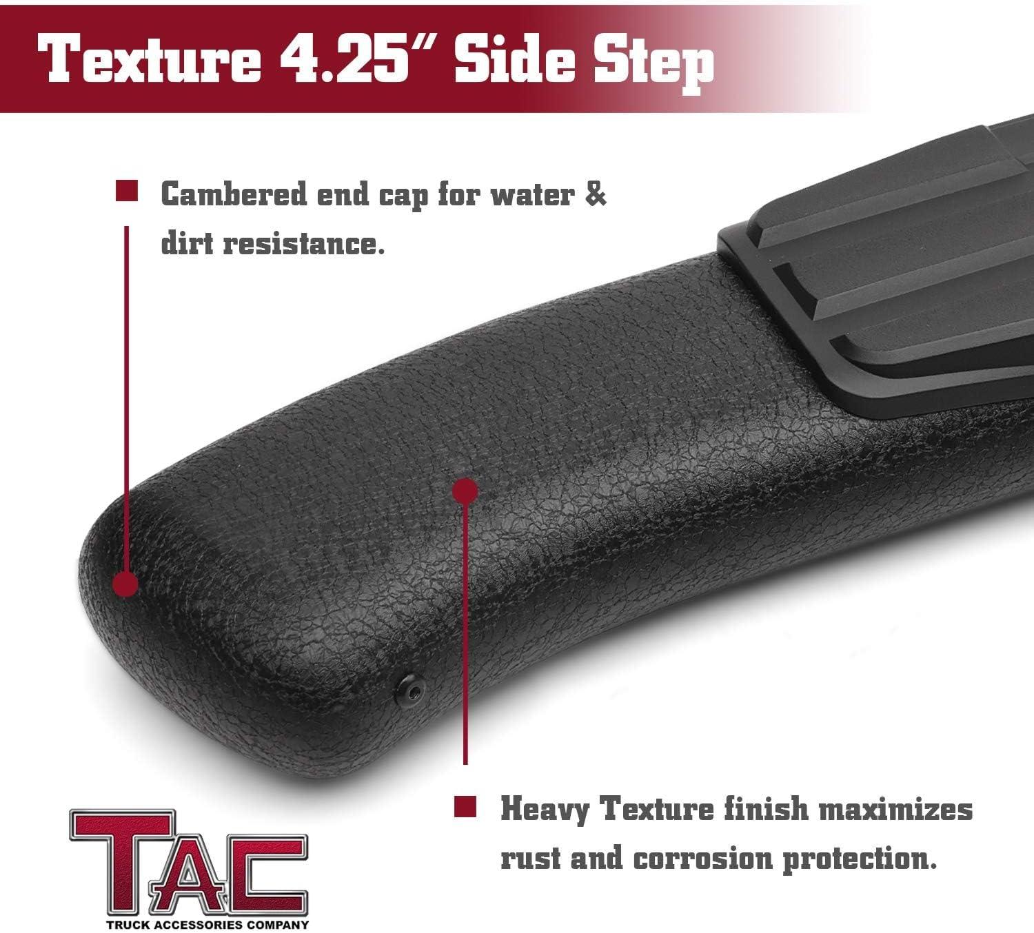 imageTAC Side Steps Running Boards Compatible with 20152022 Chevy ColoradoGMC Canyon Extended Cab Truck Pickup 425quot Texture Black Side Bars Nerf Bars Off Road Accessories 2pcs