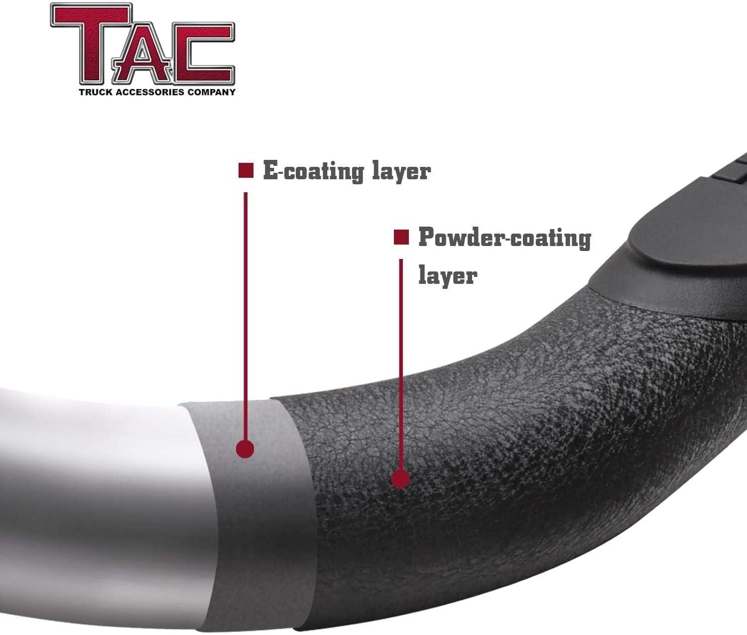 imageTAC Side Steps Running Boards Fit 20052022 Nissan Frontier Crew Cab  20052012 Suzuki Equator Crew Cab Truck Pickup 3 Stainless Steel Side Bars 2pcsTexture