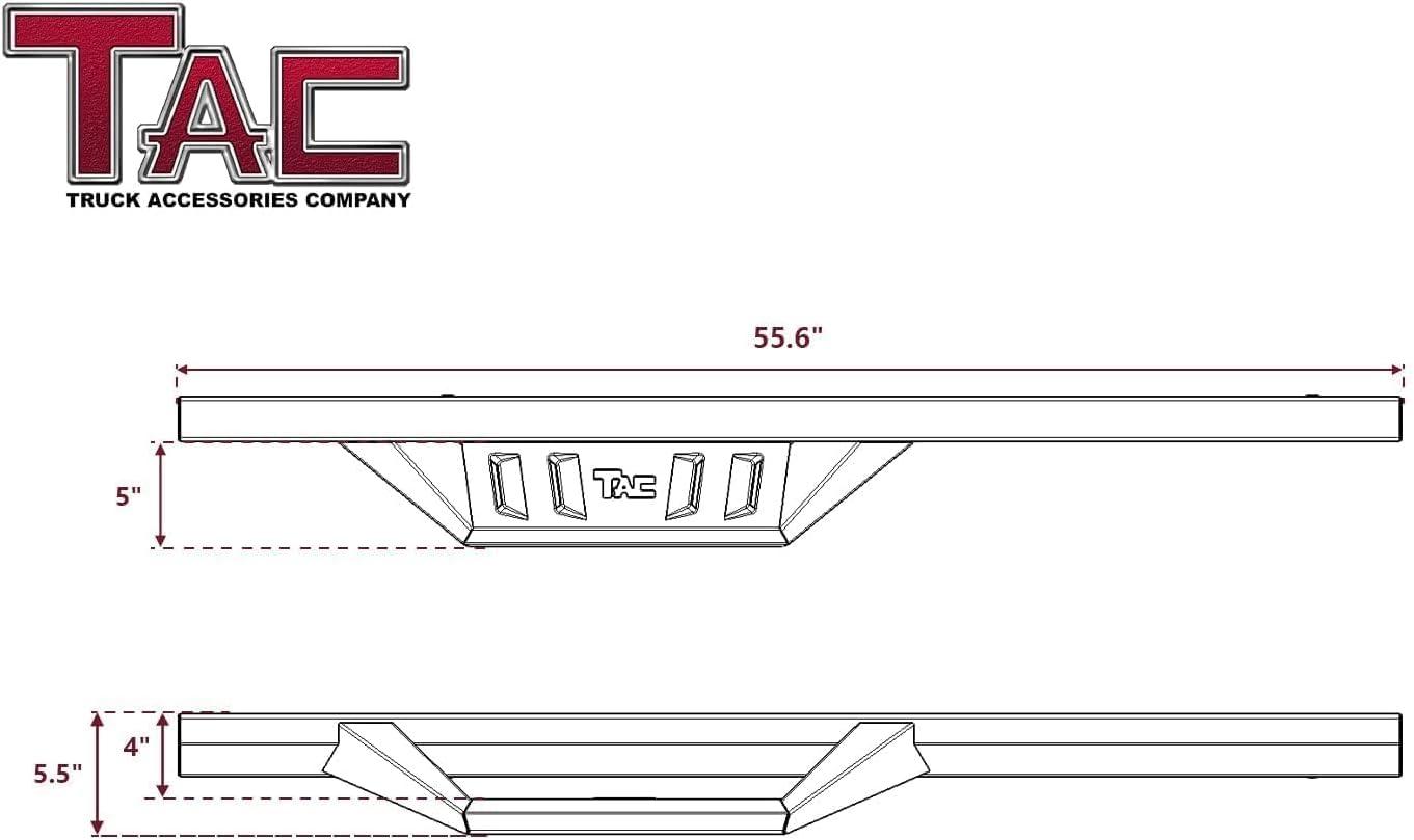 imageTAC Sidewinder Running Boards Fit 20212025 Ford Bronco 2 Door 4 Drop Side Step Nerf Bar Rocker Slider Exterior Accessories 2pcsSidewinder Drop Steps