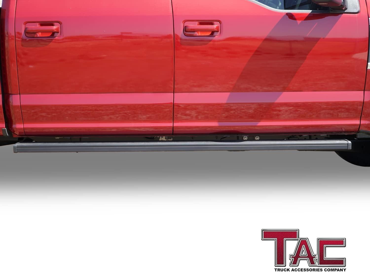 imageTAC Spear Running Boards Fit 20152025 Ford F150 Supercrew Cab2225 F150 Lightning EV SuperCrew Cab1725 Ford F250350 Super Duty Crew Cab 6quot Side Step Rail Nerf Bar Truck Accessories TextureSpear Running Boards