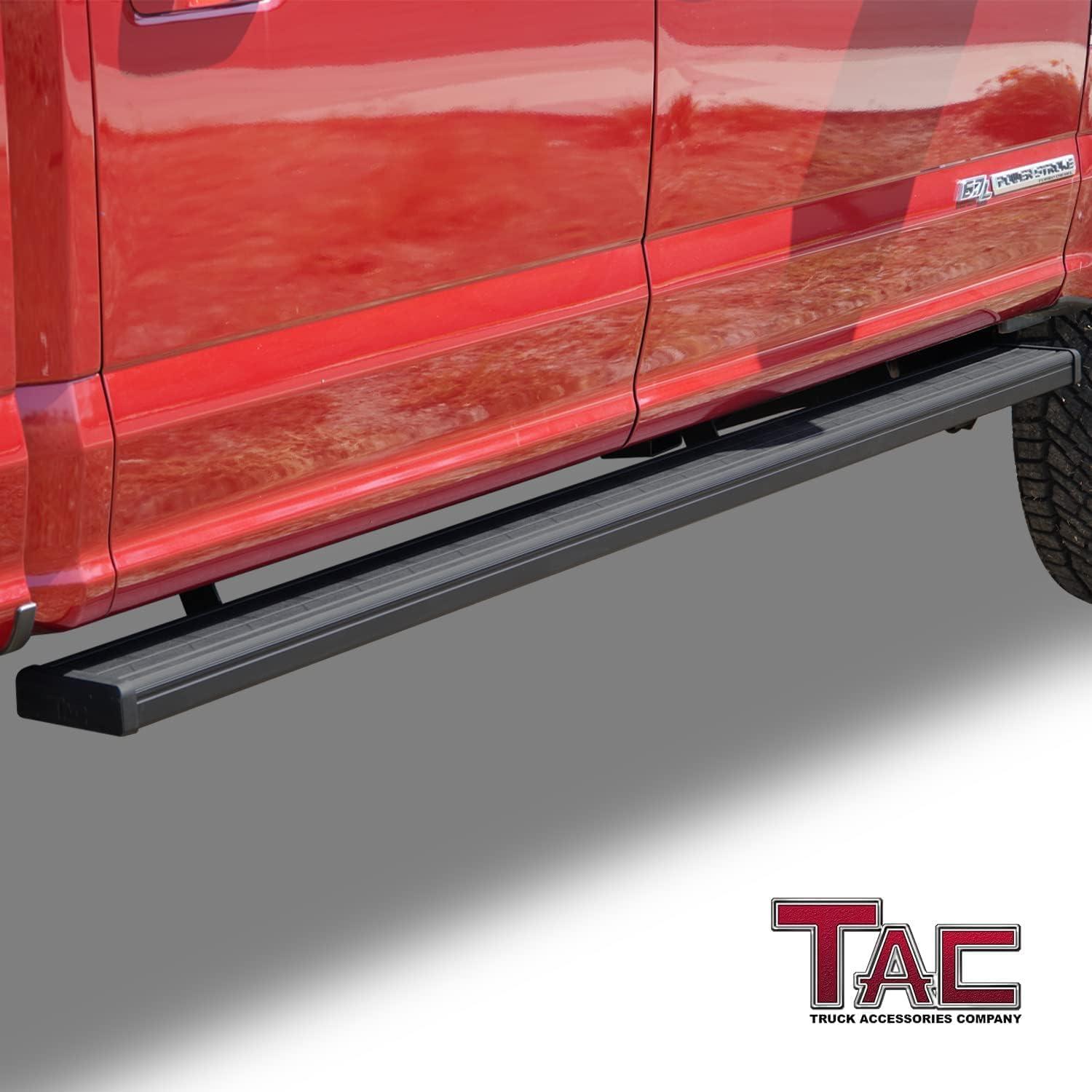 imageTAC Spear Running Boards Fit 20152025 Ford F150 Supercrew Cab2225 F150 Lightning EV SuperCrew Cab1725 Ford F250350 Super Duty Crew Cab 6quot Side Step Rail Nerf Bar Truck Accessories TextureSpear Running Boards