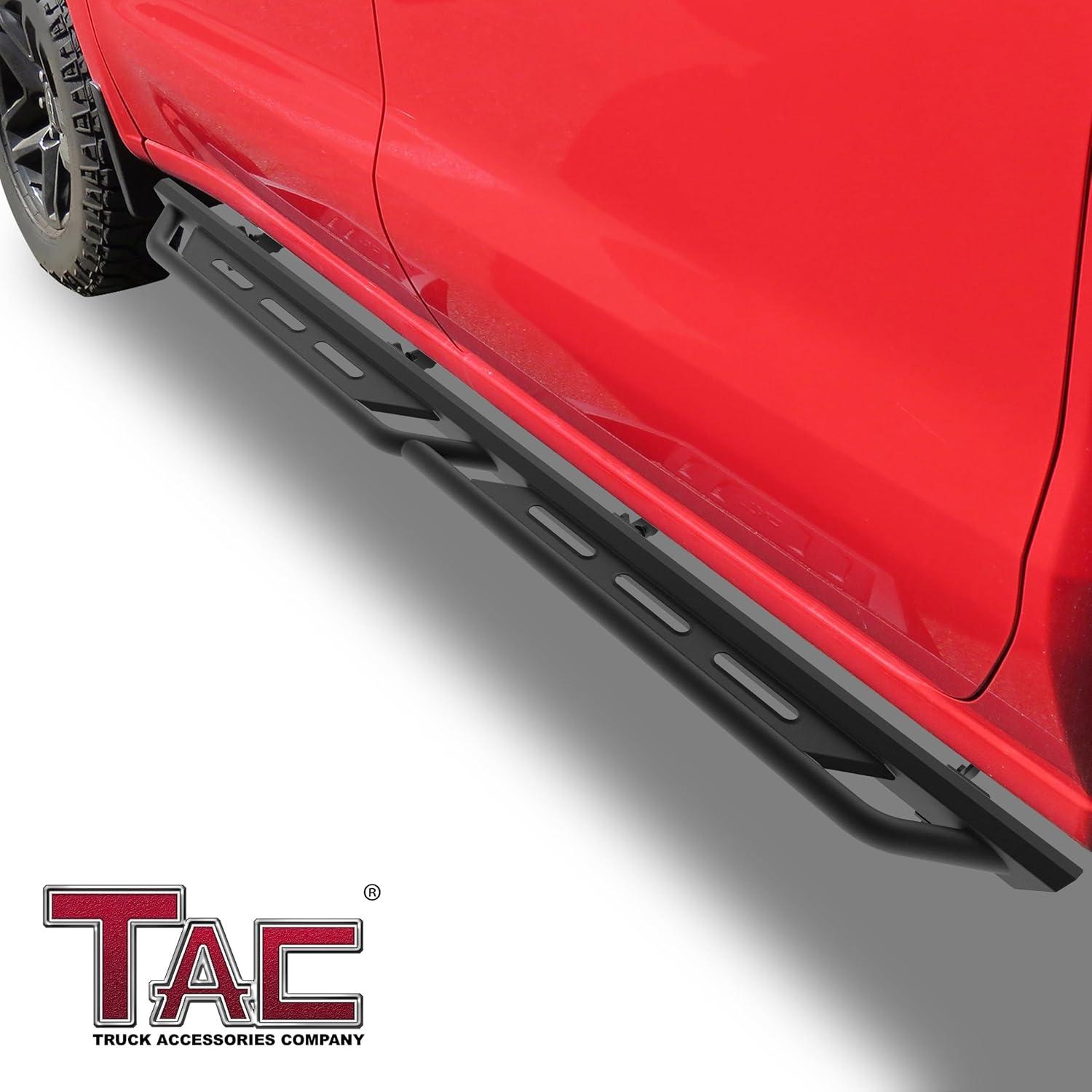 imageTAC Summit Running Boards Compatible with 20192025 Chevy SilveradoGMC Sierra 1500 Crew Cab20202025 SilveradoSierra 25003500 Crew Cab Truck Side Steps Nerf Bars Step Rails Black 2pcsRocker Step