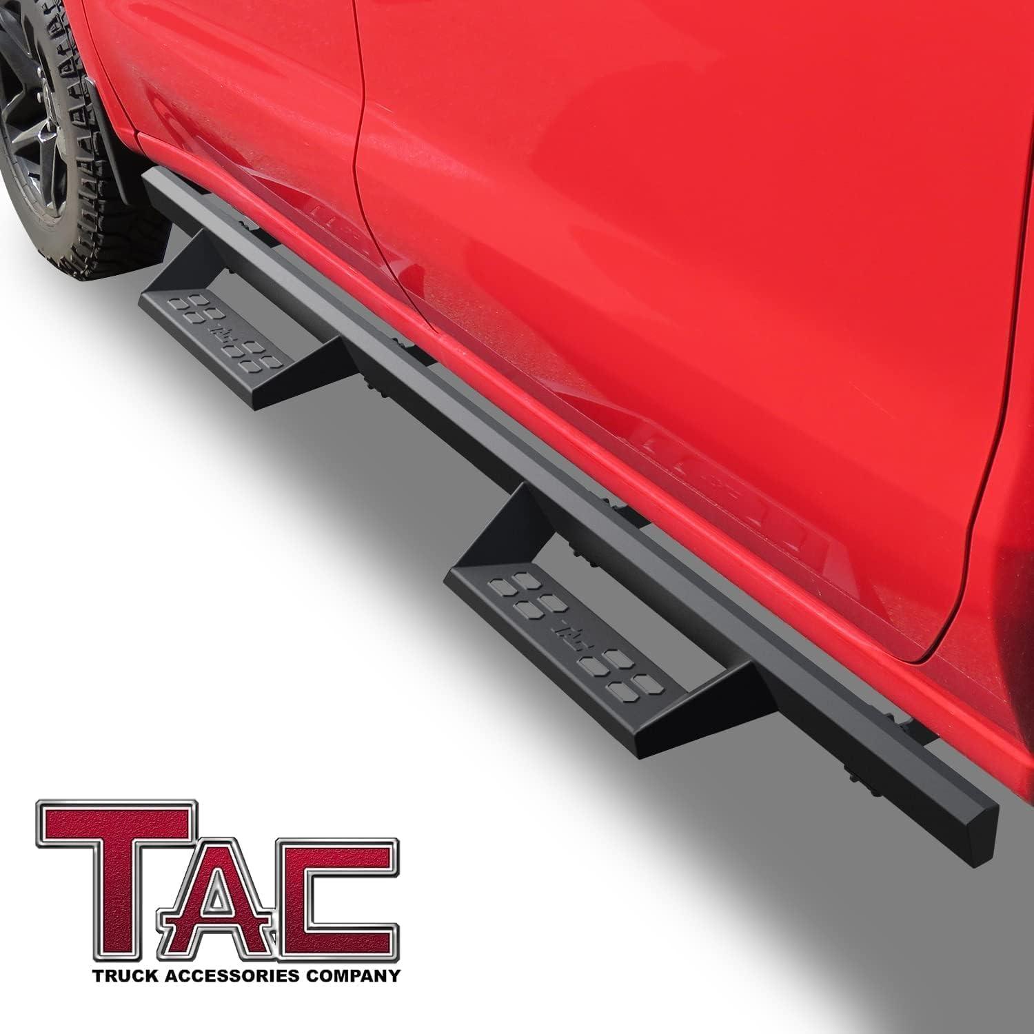 imageTAC Summit Running Boards Compatible with 20192025 Chevy SilveradoGMC Sierra 1500 Crew Cab20202025 SilveradoSierra 25003500 Crew Cab Truck Side Steps Nerf Bars Step Rails Black 2pcsSniper Drop Steps