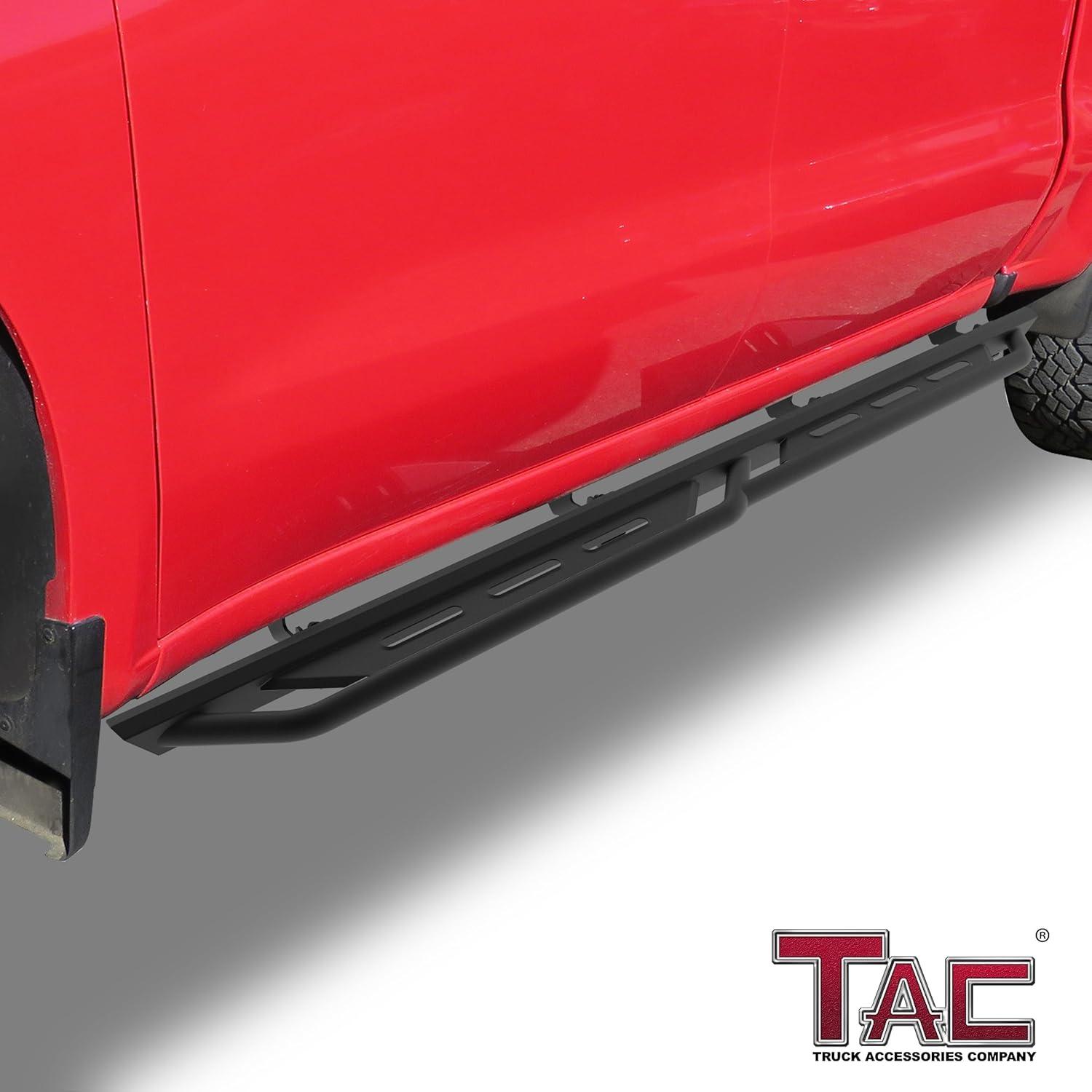 imageTAC Summit Running Boards Compatible with 20192025 Chevy SilveradoGMC Sierra 1500 Crew Cab20202025 SilveradoSierra 25003500 Crew Cab Truck Side Steps Nerf Bars Step Rails Black 2pcsRocker Step