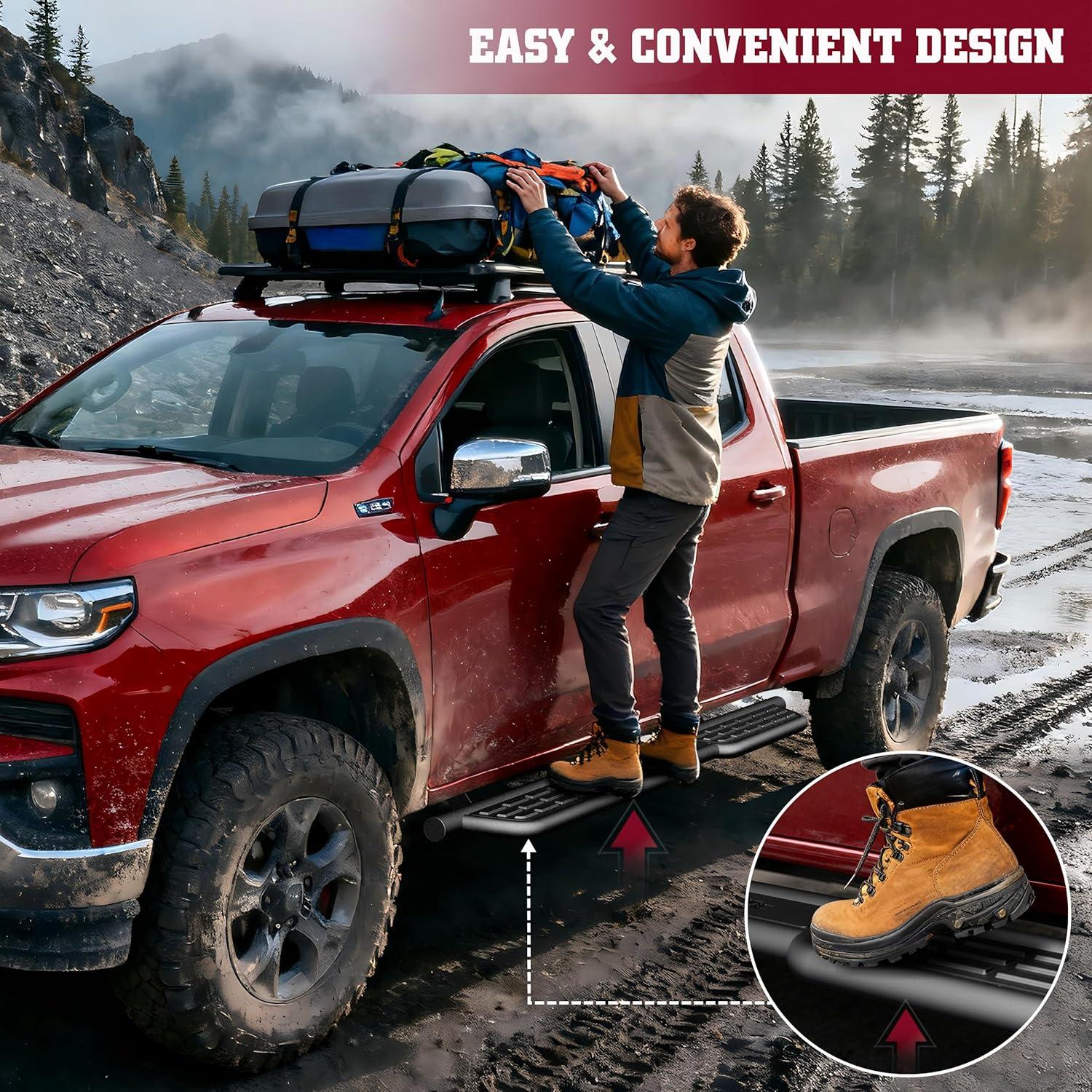 imageTAC Summit Running Boards Compatible with 20192025 Ram1500 Crew CabExcl 20192024 Ram1500 Classic Side Steps Nerf Bars Step Rails Pickup Truck OffRoad Exterior Accessories Black 2pcs