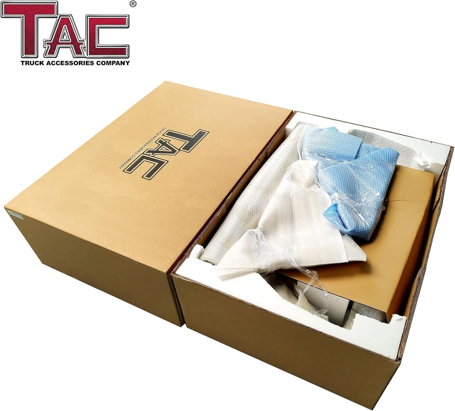 imageTAC T1 Sport Bar Roll Bar Compatible with 20152022 GMC Canyon  Carbon Steel Black with Brake Light Include Mount Plate of LED Light