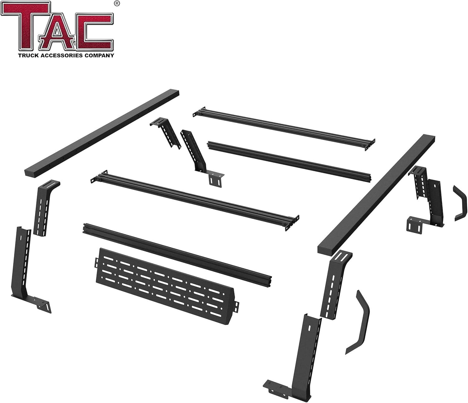 imageTAC Truck Bed Ladder Roof Top Cargo Rack Platform Extension Fits Universal 5FEET Truck Bed Canoe Bike Kayak Snowboard Luggage Upper Storage Carrier Outdoors Overland Off Road Accessories