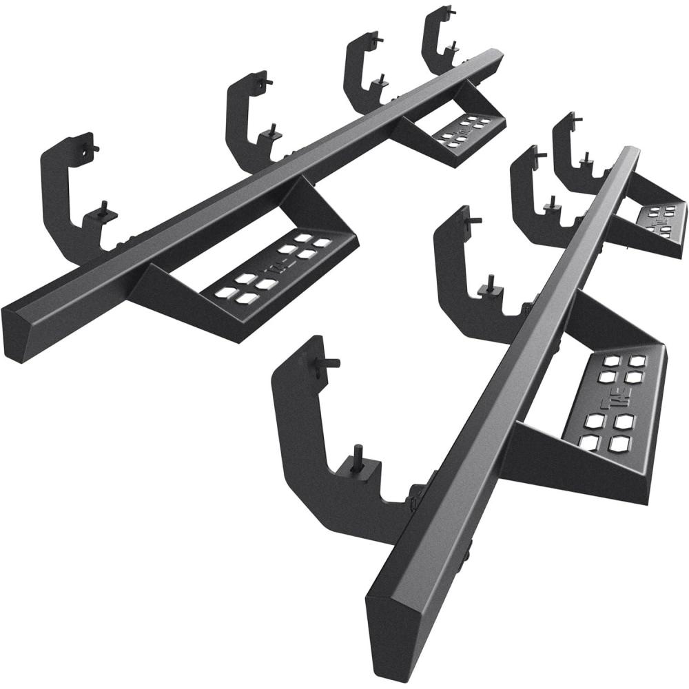 imageTAC Summit Running Boards Compatible with 20192025 Chevy SilveradoGMC Sierra 1500 Crew Cab20202025 SilveradoSierra 25003500 Crew Cab Truck Side Steps Nerf Bars Step Rails Black 2pcsSniper Drop Steps