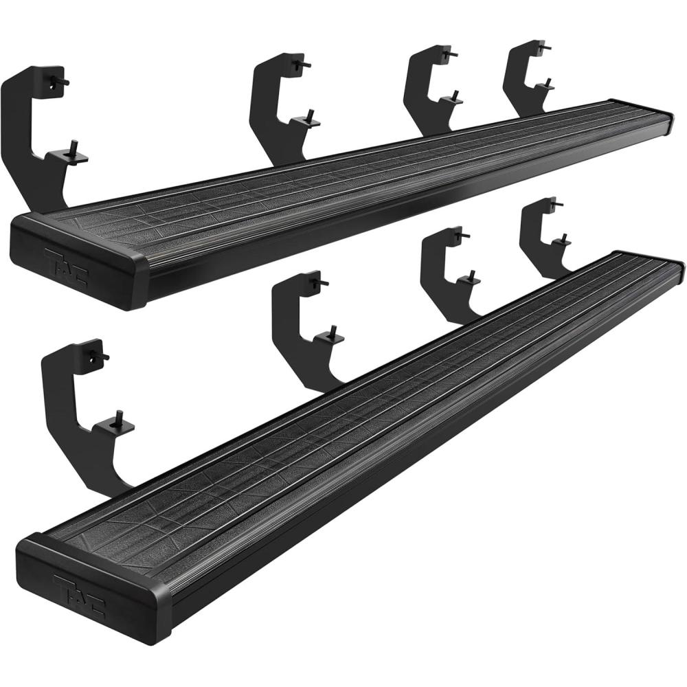 imageTAC Summit Running Boards Compatible with 20192025 Chevy SilveradoGMC Sierra 1500 Crew Cab20202025 SilveradoSierra 25003500 Crew Cab Truck Side Steps Nerf Bars Step Rails Black 2pcsSpear