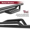 imageTAC Gen5 Running Boards Compatible with 20212025 Ford Bronco 4 Door 4quot Drop Side Steps Nerf Bars  SUV Exterior Accessories  Fine Texture Black 2pcs