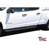 imageTAC Side Steps Fit 20152025 Chevy ColoradoGMC Canyon Crew Cab 90deg Bent Ends Pickup Truck 3quot Stainless Steel Side Bars Nerf Bars Running Boards Rock Panel Off Road Accessories 2 PiecesGloss Black