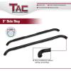 imageTAC Side Steps Fit 20152025 Ford F150 SuperCrew Cab ampamp 20222025 F150 Lightning EV 20172025 F250350450550 Super Duty Crew Cab Truck Pickup 3quot Black Nerf Bars Running Boards 2PcsGloss Black