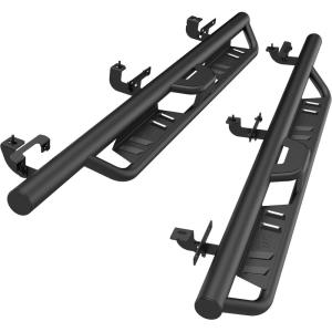 imageTAC EHD Running Boards Compatible with 20182025 Jeep Wrangler JL 4 Door 20212025 Wrangler JL 4xe Side Steps Nerf Bars Step Rails Rocker Slider TwoStair Pickup Truck Exterior AccessoriesEHD Drop Steps