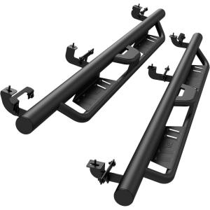 imageTAC EHD Running Boards Compatible with 20202025 Jeep Gladiator JT Side Steps Nerf Bars Step Rails Rocker Slider TwoStair Pickup Truck Exterior Accessories 4quot Drop Carbon Steel