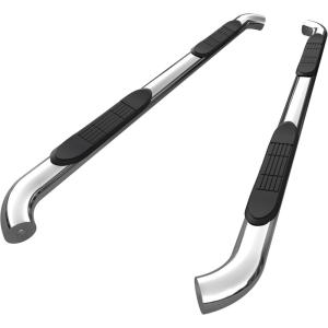 imageTAC Side Steps Running Boards Fit 20052022 Nissan Frontier Crew Cab  20052012 Suzuki Equator Crew Cab Truck Pickup 3 Stainless Steel Side Bars 2pcsStainless Steel