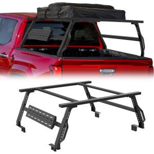 imageTAC Truck Bed Ladder Roof Top Cargo Rack Platform Extension Fits Universal 5FEET Truck Bed Canoe Bike Kayak Snowboard Luggage Upper Storage Carrier Outdoors Overland Off Road Accessories