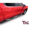 imageTAC 425quot Side Steps Running Boards Fit 20192025 Chevy SilveradoGMC Sierra 150020202025 SilveradoSierra 2500 3500 Crew Cab Truck Pickup Texture Black Nerf Bars 2pcsPolish Stainless Steel