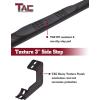 imageTAC 425quot Side Steps Running Boards Fit 20192025 Chevy SilveradoGMC Sierra 150020202025 SilveradoSierra 2500 3500 Crew Cab Truck Pickup Texture Black Nerf Bars 2pcsTexture Black