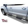 imageTAC 425quot Side Steps Running Boards Fit 20192025 Chevy SilveradoGMC Sierra 150020202025 SilveradoSierra 2500 3500 Crew Cab Truck Pickup Texture Black Nerf Bars 2pcsPolish Stainless Steel