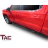 imageTAC 425quot Side Steps Running Boards Fit 20192025 Chevy SilveradoGMC Sierra 150020202025 SilveradoSierra 2500 3500 Crew Cab Truck Pickup Texture Black Nerf Bars 2pcsGloss Black