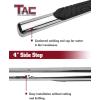 imageTAC 425quot Side Steps Running Boards Fit 20192025 Chevy SilveradoGMC Sierra 150020202025 SilveradoSierra 2500 3500 Crew Cab Truck Pickup Texture Black Nerf Bars 2pcsPolish Stainless Steel