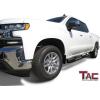 imageTAC 425quot Side Steps Running Boards Fit 20192025 Chevy SilveradoGMC Sierra 150020202025 SilveradoSierra 2500 3500 Crew Cab Truck Pickup Texture Black Nerf Bars 2pcsBend End Gloss Black