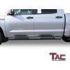 imageTAC Arrow Side Steps Running Boards Compatible with 20072021 Toyota Tundra CrewMax Truck Pickup 5 Aluminum Texture Black Step Rails Nerf Bars Lightweight OffRoad Accessories 2Pcs5 inch Fine Texture
